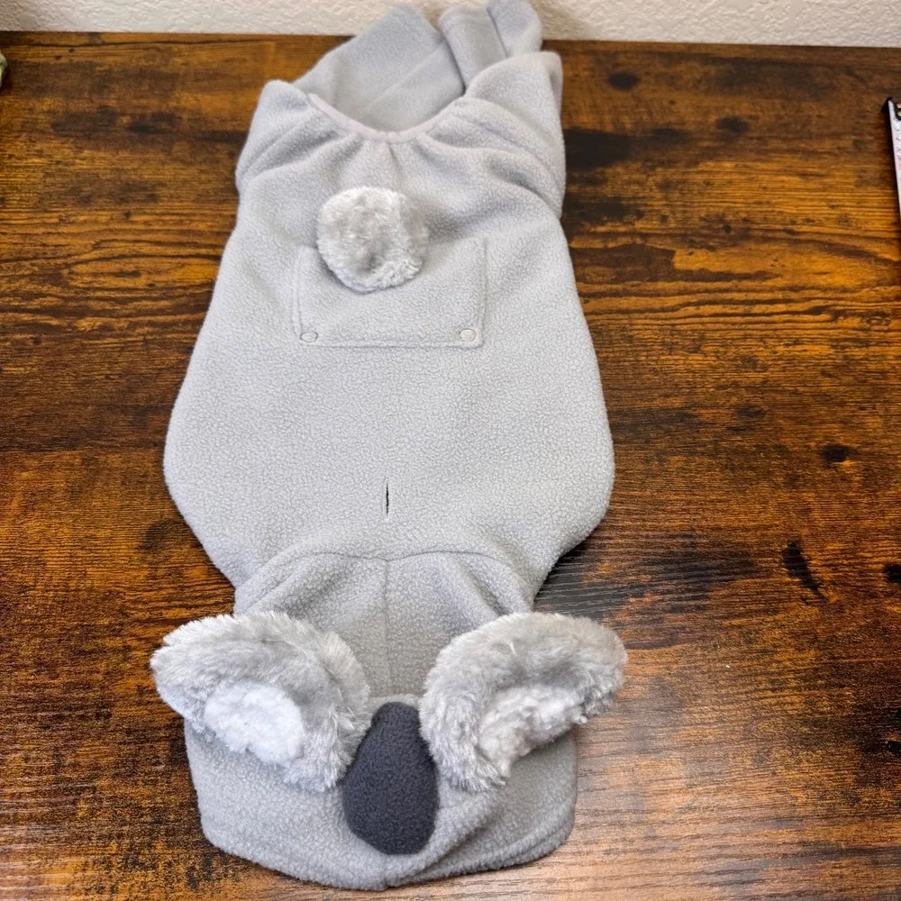 Top Paw Koala Dog Pajamas Size Small Gray Fleece Plush Ears Tail 2020